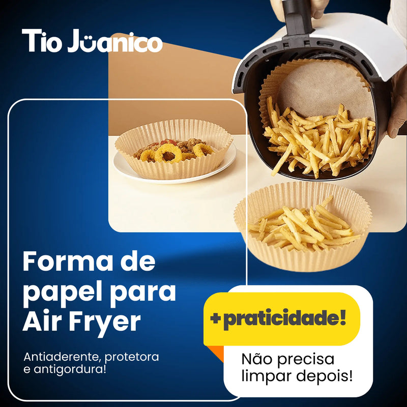 Forma de Papel Premium Biodegradável para Air Fryer