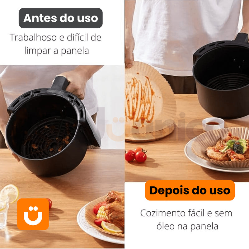 Forma de Papel Premium Biodegradável para Air Fryer