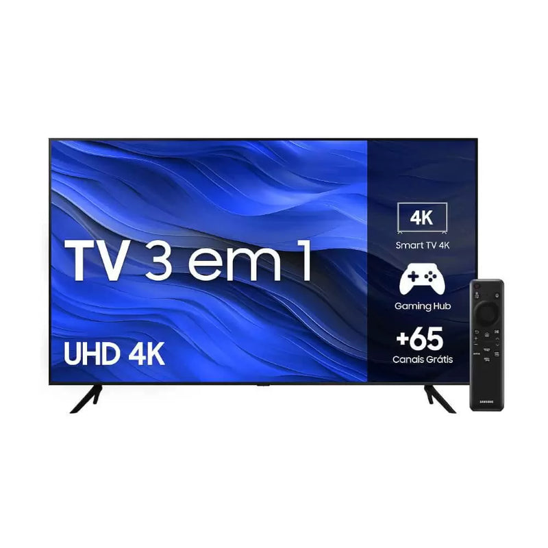 Smart TV Samsung 50" 3 em 1 UHD 4K CU7700 Crystal e Tizen