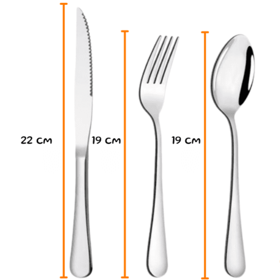 Talheres Prateados Tioeasy™ - 18 Peças