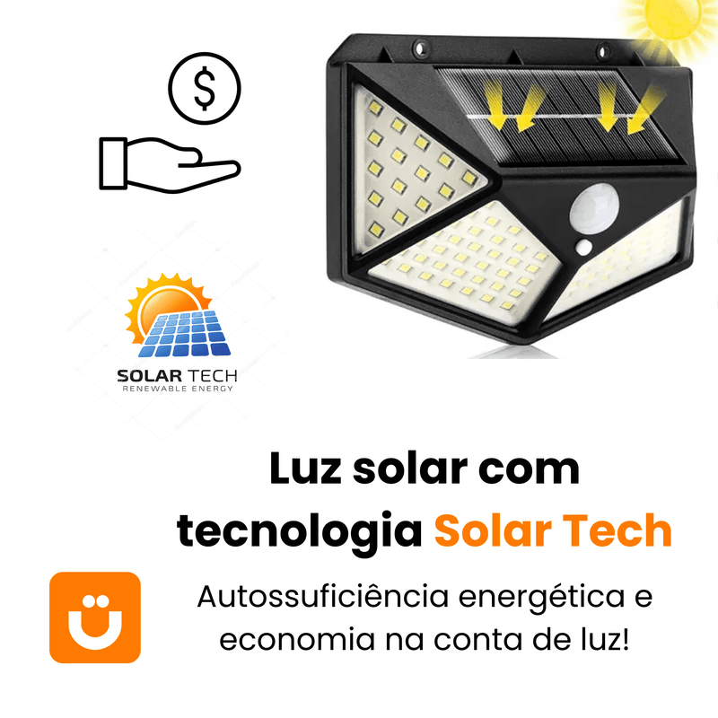 Luminária solar à prova d'água - Solar Tech