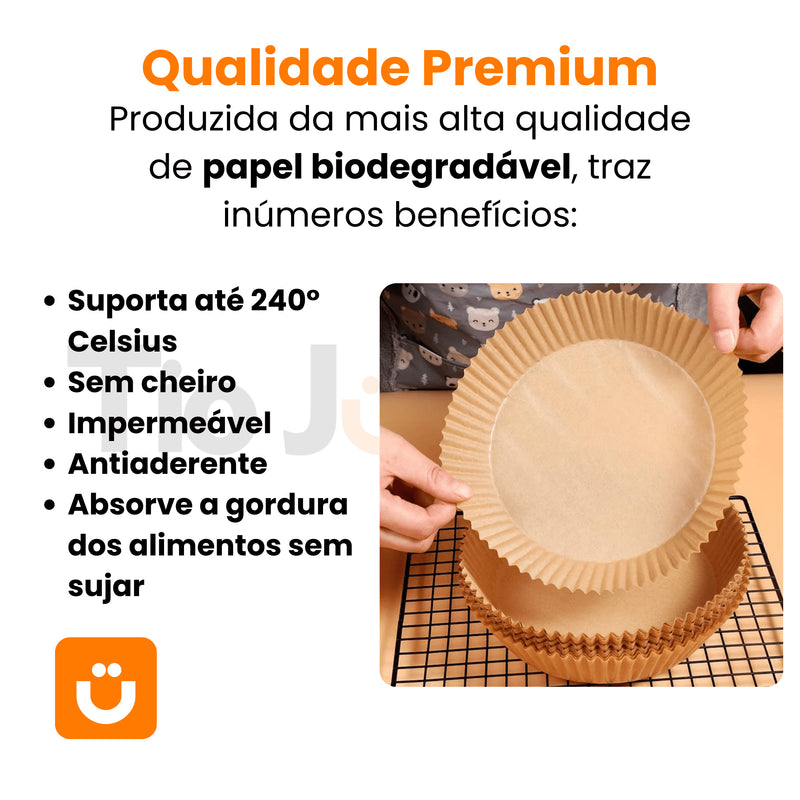 Forma de Papel Premium Biodegradável para Air Fryer