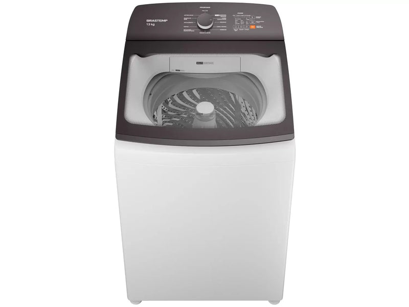 Lavadora de Roupas Brastemp 13kg Cesto Inox - 12 Programas de Lavagem Branca BWK13