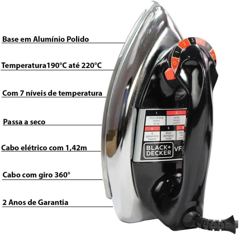 Ferro de Passar Black Decker