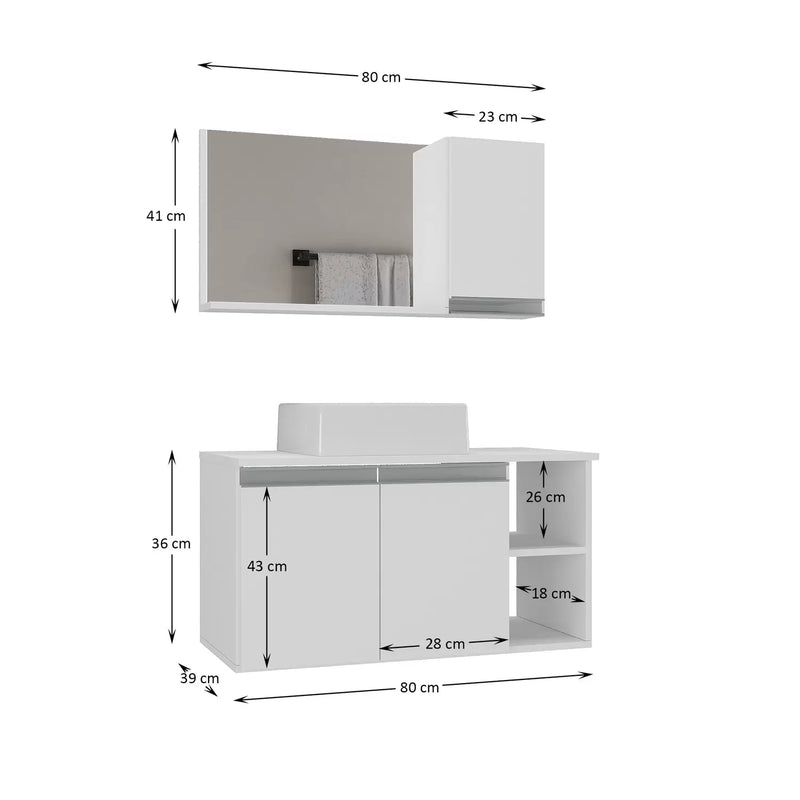 Conjunto Gabinete de Banheiro Tioeasy™