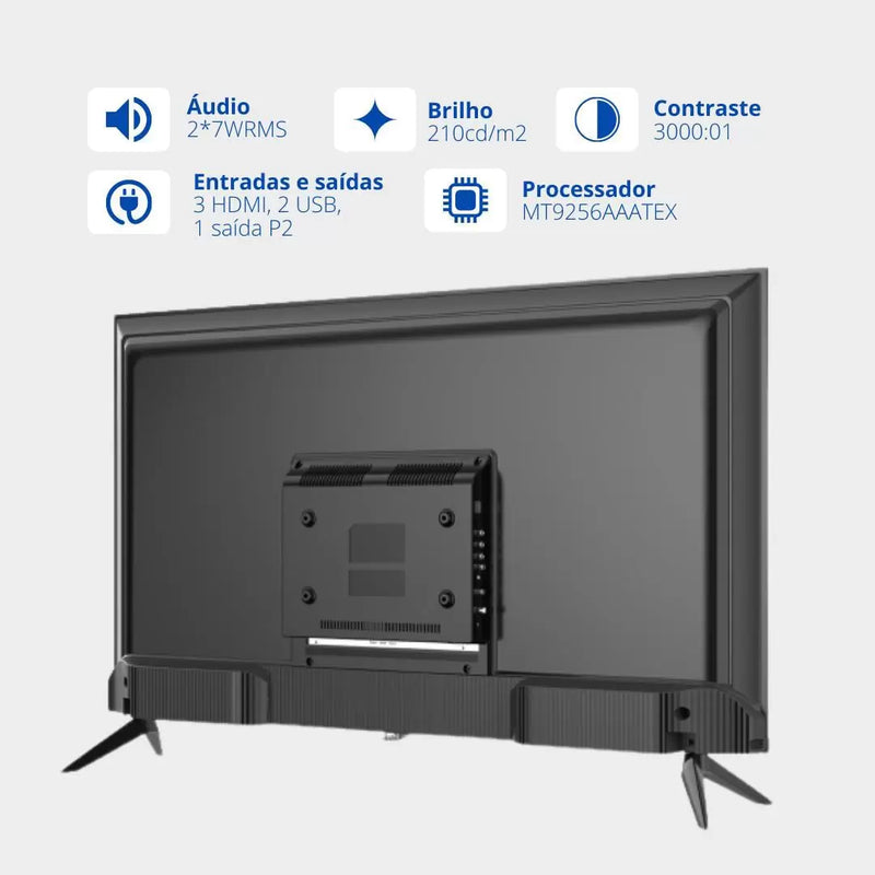 Smart TV LED 32" HD com Android 11