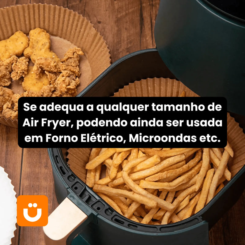 Forma de Papel Premium Biodegradável para Air Fryer