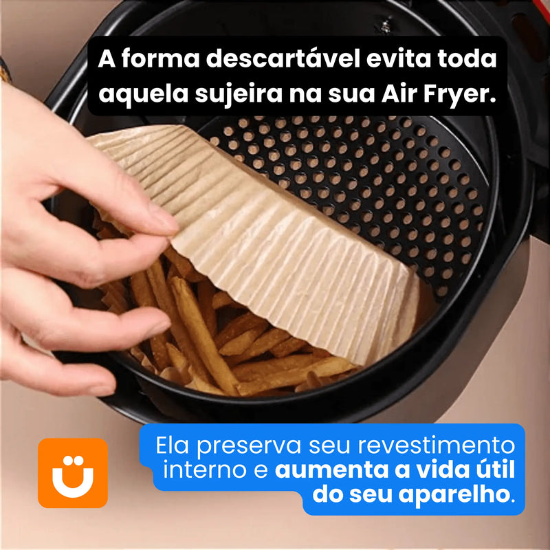 Forma de Papel Premium Biodegradável para Air Fryer