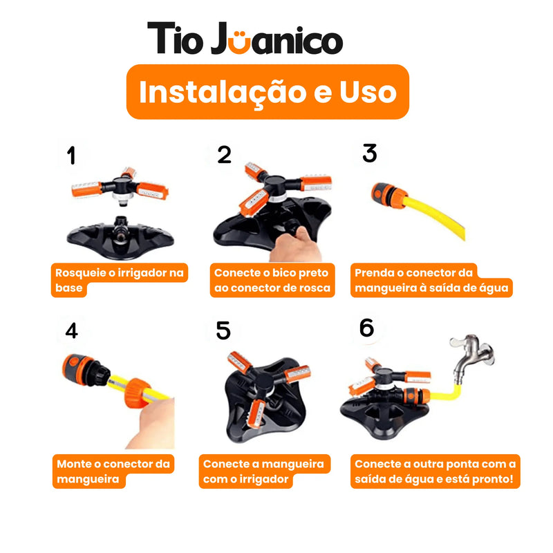 Irrigador de Jardim 360° Automático Tioeasy™