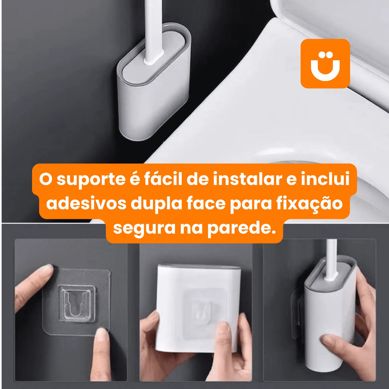 Escova de Silicone para Vaso Sanitário Tioeasy™ - Alta Eficiência