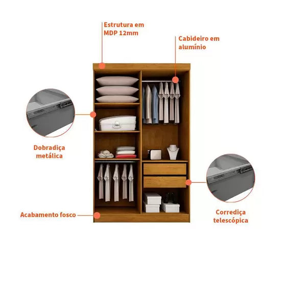 Guarda Roupa Casal Tioeasy™ - 8 Portas