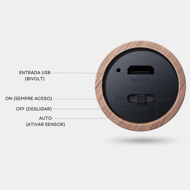 Luminária Sensor Touch Cilíndrica Tioeasy™