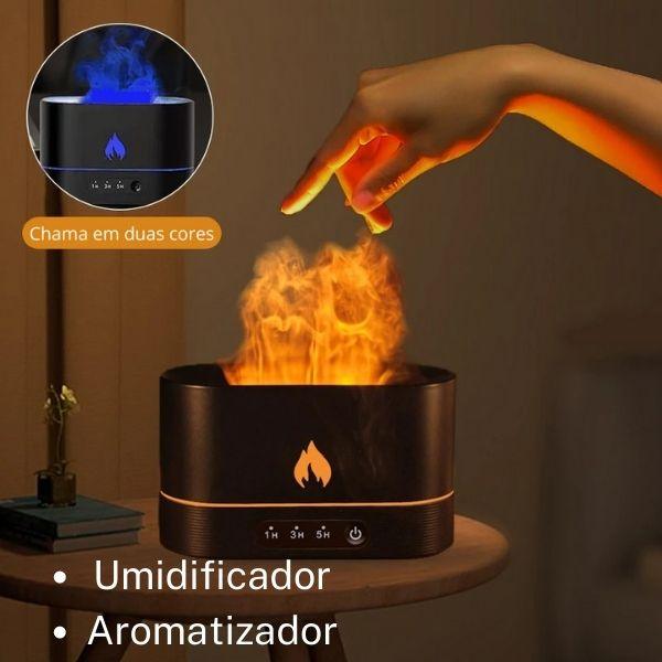 Difusor Aromatizador de Ambientes com Efeito de Chamas